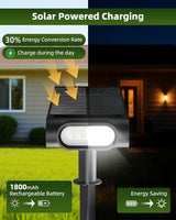 EZVALO Solar Spot Lights Outdoor IP67 Waterproof, Adjustable Solar Landscape Lights, 3 Lighting Modes Solar | Lumora