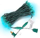50 Counts Aqua LED Christmas Lights - 25ft 5mm String Lights Outdoor Commercial Grade Waterproof, Indoor Christmas | Lumora