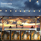 100FT Outdoor String Lights,ST38 Vintage Edison LED Patio Lights Waterproof with 52 Plastic Bulbs(2 | Lumora