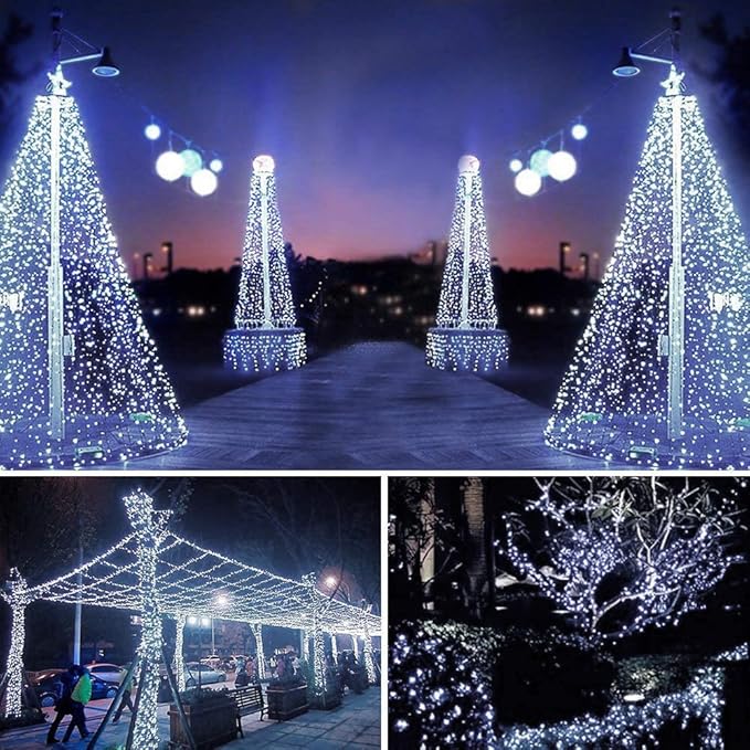 XTF2015 105ft 300 LED Christmas String Lights, End-to-End Plug 8 Modes - UL Certified - Outdoor Indoor Fairy Lights | Lumora
