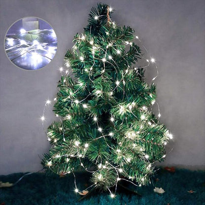 woohaha Solar String Lights, 2 Pack 100 LED Copper Wire Lights, Waterproof Fairy Decoration Starry String Lights - 8 Modes, Indoor/Outdoor for Gardens, Patios, Homes, Parties, Cool White 2 Pack