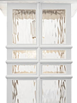 Kichler Beacon Square 14.25" Outdoor Wall Light in White, 1-Light Exterior Wall Sconce with with Clear Hammered | Lumora