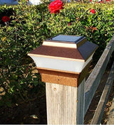 8 Pack Solar Powered Copper Outdoor Garden Deck Patio Fence Pathway Post Light (PL244, Copper - 1 LED) | Lumora