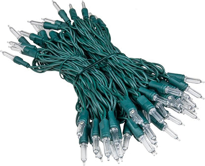 Novelty Lights Vintage Style T5 Warm White LED Christmas Lights, 35 Feet Green Wire String of 70 Mini Bulbs, UL Listed Indoor/Outdoor Tree Lighting