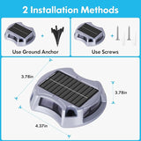 Bosceos Solar Driveway Lights Outdoor 20-Pack, Solar Deck Lights RGB Color Modes Dock Light Waterproof Driveway | Lumora