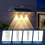 YiLaie Solar Fence Lights Outdoor - Warm White & RGB 6 Color, Solar Lights Outdoor IP67 Waterproof, Garden Lights | Lumora