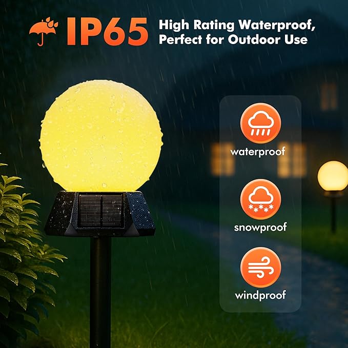 BlcTec Solar Pathway Lights Outdoor, Warm White Path Lights with 3-Sided Solar Panels, 18H Runtime, IP65 | Lumora