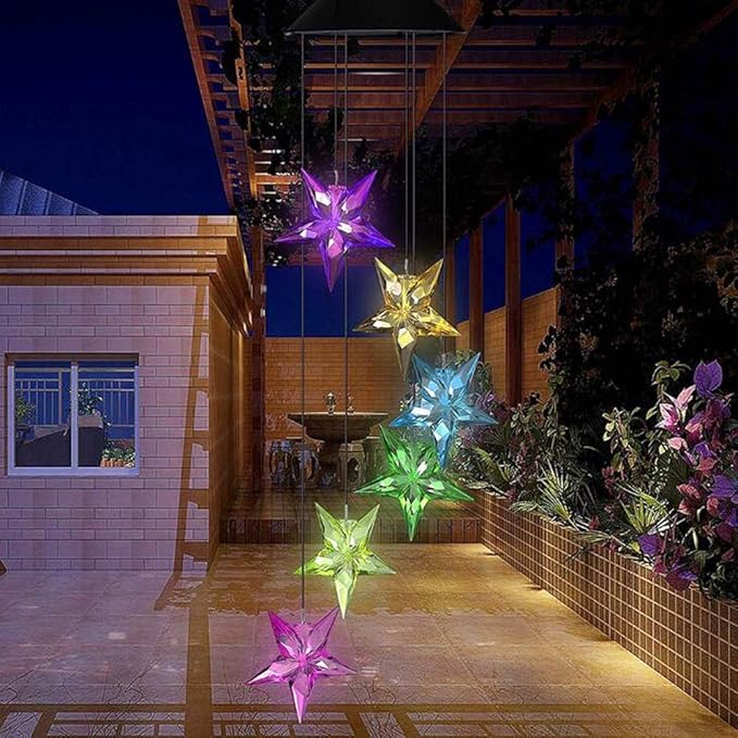 EpicGadget Large Star Solar Light - Color Changing Waterproof Outdoor Garden Decorative Lights for Walkway Pathway Backyard Christmas Decoration Parties