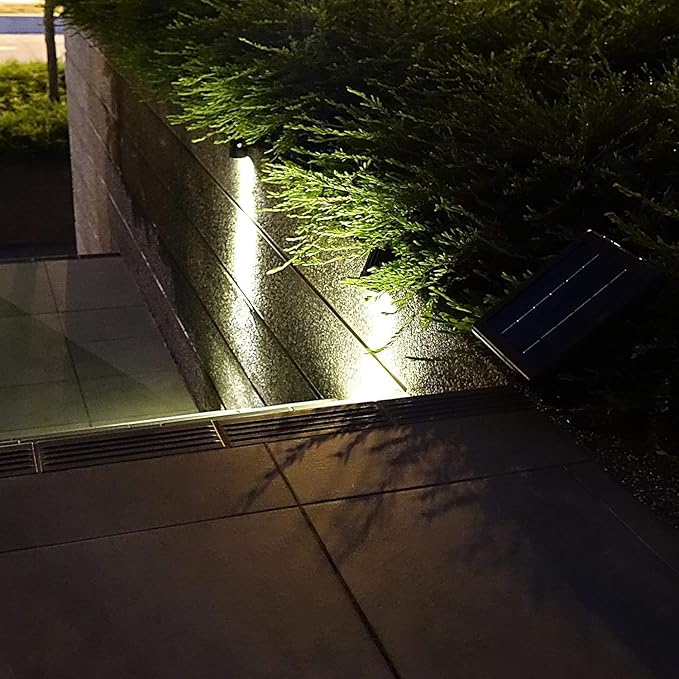 4-Spotlight Mini 50X Solar-Powered LED Spotlight (Cool White LED), Black Finish, Outdoor Garden Yard Landscape | Lumora