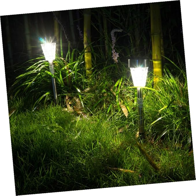 DOITOOL Solar Outdoor Lawn Lights Waterproof LED Solar Garden Path Lights with Stainless Steel Stakes for Yard and Patio Landscape Lighting