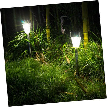 DOITOOL Solar Outdoor Lawn Lights Waterproof LED Solar Garden Path Lights with Stainless Steel Stakes for Yard and Patio Landscape Lighting
