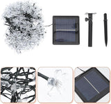 DOITOOL Solar-Powered Cherry Blossom String Lights Outdoor Flower Shape Lamp LED Multi-Color Patio Garden Festival | Lumora