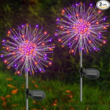 Solar Garden Lights Outdoor, 2 Pack 120 LED Twinkling Firework Lights Decorative with 2 Modes, Outdoor Waterproof | Lumora
