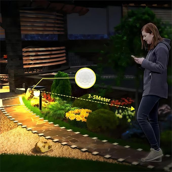 S NMT Super Bright Outdoor Solar Garden Lights Motion Sensor Pathway Light Landscape Lighting for Yard, IP65 | Lumora