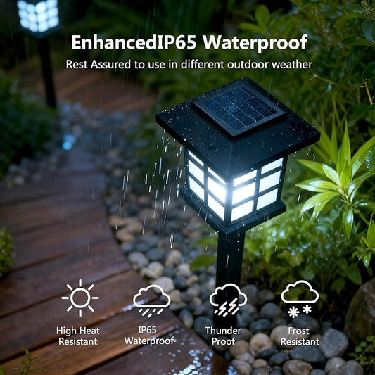 Solar Outdoor Lights,12 Packs LED Solar Garden Lights Outdoor Waterproof,Auto On/Off Path Light,Maintain 8 Hours for Your Garden,Landscape,Path,Yard,Patio,Driveway