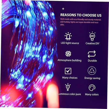 Veemoon 2sets Garden Solar String Lights Led Wire Decor for Outdoor Patio and Balcony Lights Functions Solar Powered for Effortless Decoration