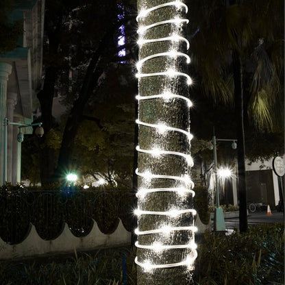 IMAGE 8 Modes Solar Rope Lights Outdoor String Lights 78.7Foot 20M Waterproof 200LED for Indoor Outdoor Garden Party Patio Lawn Decor White Color