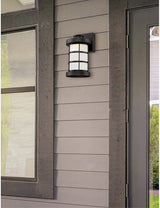 Westinghouse 6579100 Barkley Vintage One-Light Dimmable LED Outdoor Wall Light Sconce Matte Black Finish, Frosted | Lumora