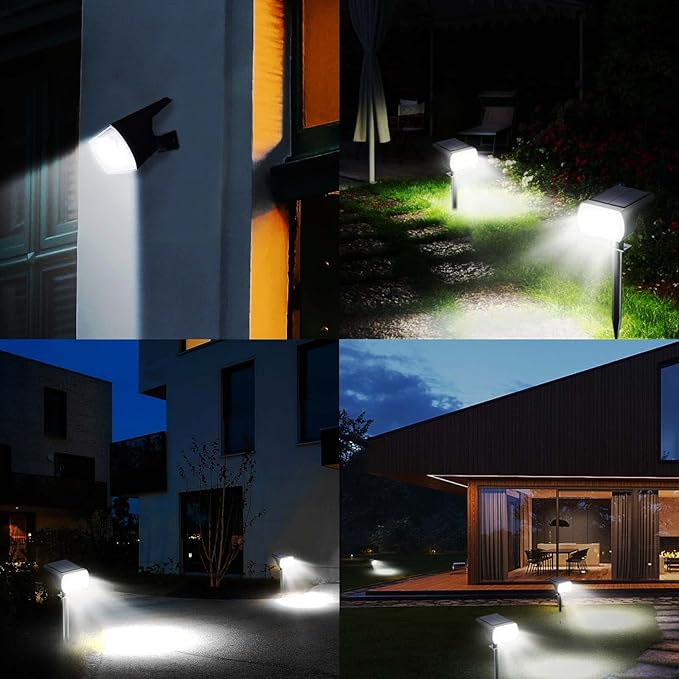 ROMELUCE SJUEDENG 10PCS Solar Spotlight Outdoor, 64 LEDs 1000 lumens 3 Lighting Modes Solar Powered Garden Pathway | Lumora
