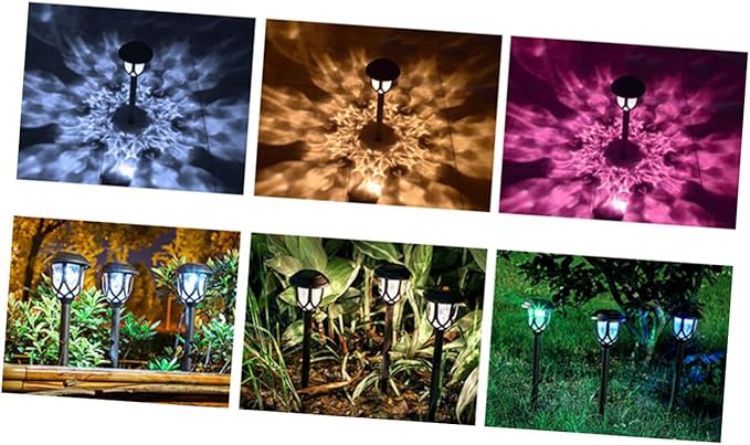 2pcs Solar Ground Plug Lights Outdoor Lawn Landscape LED Garden Pathway Lamps White Light for Patio Deck Fence