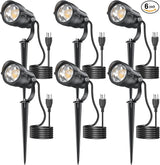 HIBOITEC 12W Spot Lights Outdoor 110V to 120V Landscape Lighting Waterproof Spotlight with 4.9ft 3-Plug LED Plug in | Lumora