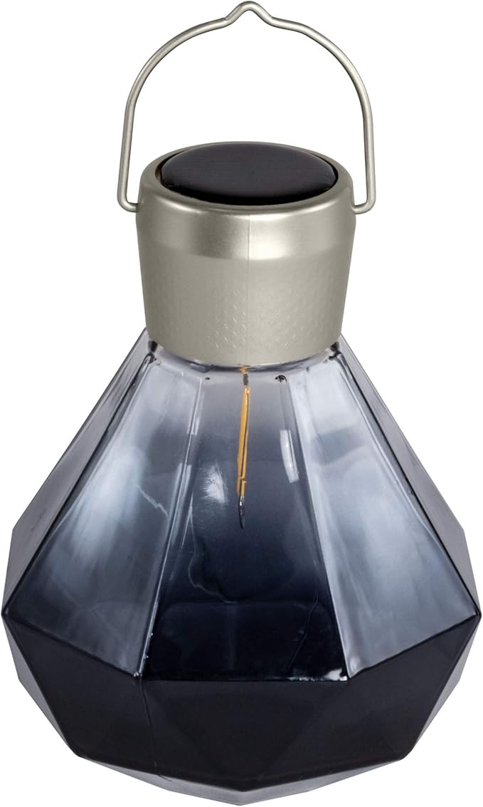 Allsop 32174 Smoke Solar Glass Gem Light