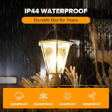 LUTEC LED Post Solar Light Outdoor,Dusk to Dawn Vintage Street Lights, 300LM, 2700K,Cast Aluminum Solar Pole Lights | Lumora