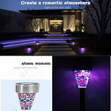 6-Pack Solar Mosaic Border Lawn Garden Lights, LED Mosaic Stake Lights Pathway Landscape Lighting for Patio Walkway | Lumora