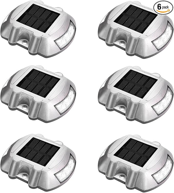 JIGUOOR Solar Deck Lights LED Driveway Lights Solar Powered Dock Light Outdoor IP68 Waterproof Road Markers for | Lumora