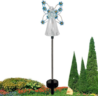 Solar Angel Lights - Garden Lights Solar Powered Waterproof with Fairy Angel Decor | Landscape Decorative Light for Garden Yard Patio, Cemetery Grave Decorations