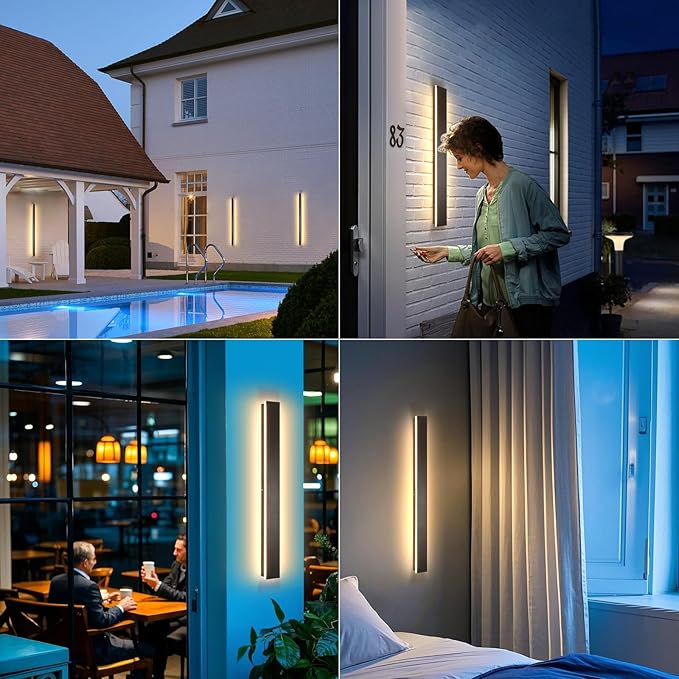 31.5 Inch Long Outdoor Modern Wall Light, 3000K Warm Light Outdoor Wall Sconce, Waterproof Ip65 Linear Wall Sconce | Lumora