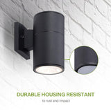 ASD 1 Light Dusk to Dawn LED Outdoor Wall Light Fixture | 9W 1000LM 3000K-5000K 120V Cylinder Up Down Lights | | Lumora