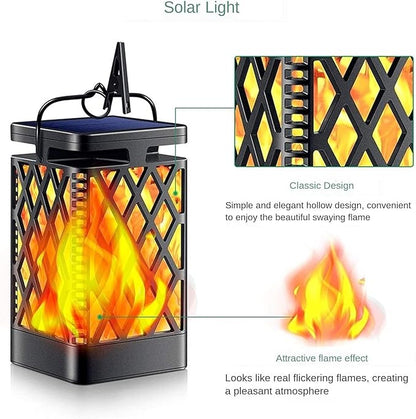 QUQUQ Solar Pathway Lights Solar Hanging Lights Outdoor Garden IP65 Wireless Light Yard Patio Decor