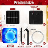 12 Pcs Solar String Lights Solar Mini Teeny Tiny Fairy Firefly Twinkle Light Waterproof 16ft 50 LEDs Garden String | Lumora