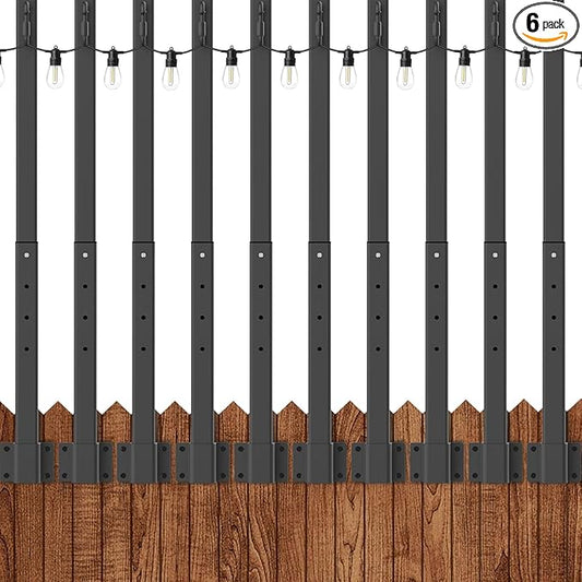 10 Pack 2.8FT String Light Poles,Light Poles for Outside String Lights,Outdoor Light Poles Metal Pole Stand for Patio,Backyard,Deck