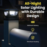 Brighticonic Solar Post Cap Lights Outdoor for 4x4, 3x3 – Auto On/Off Post Lights Solar Powered - Easy Install | Lumora