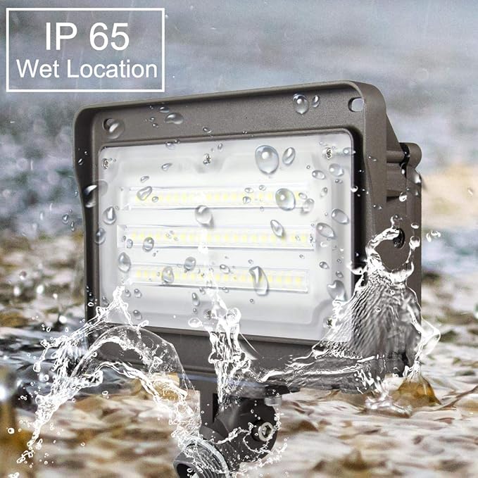 kadision LED Flood Light Outdoor 50W, 6500LM (200W HPS/MH Equiv.) 5000K Daylight, Waterproof Knuckle Mount LED Outdoor Flood Lights for Garden Porch Yard, 100-277V ETL-Listed 1-Pack