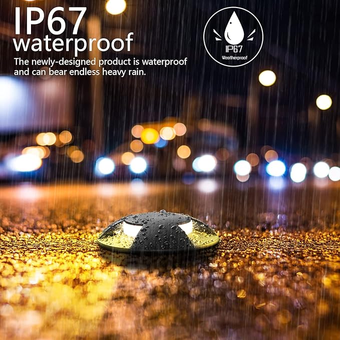 LED Outdoor In Ground Lights with Protecting Shell, Warm White Φ2.36in Low Voltage 12V DC IP67 Waterproof, Electric | Lumora