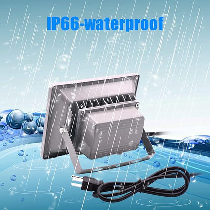 HANNAHONG 20W RGB LED Landscape Spot-Light,16 Color Changing&4 Mode Flash,Dimmable,5 Ft Cable Plug in,IP66 Waterproof Outdoor Wall Washer Security Flood Light,Garden,Halloween Decor