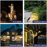 Gardenreet Black Brass Low Voltage Landscape Spotlights(6-Pack) Kit 12V LED with Low Voltage Transformer 150W & | Lumora