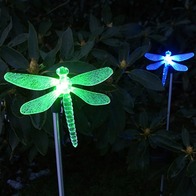Zerodis 4 Pcs Stake Light, Solar Pathway Lights Outdoor Solar Lights Outside Super Bright Up Solar for Yard Landscape Walkway Decoration