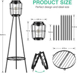 MXwcy 2 Pack Solar Lights Outdoor with Plant Stands, Solar Floor Lamp with LED Edison Bulbs for Garden Yard Pathway | Lumora