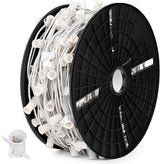 Brightever Commercial 500 FT LED Lights Sockets Outdoor, C9 E17 Light Sockets Set Spool, C9 Sockets Patio String | Lumora