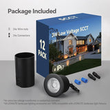 LEONLITE 12-Pack 3W 5CCT Well Lights Landscape LED In Ground, 12-24V AC/DC Low Voltage, CRI90 IP67 Inground Well | Lumora