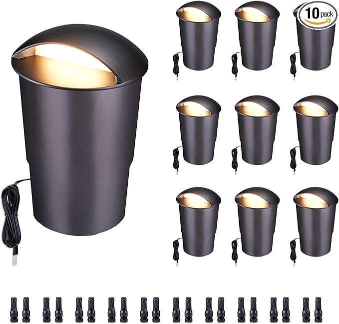 Low Voltage Inground Landscape Lights - Outdoor Soft White & Bright White 5 Selectable Colors Turret Top Well | Lumora