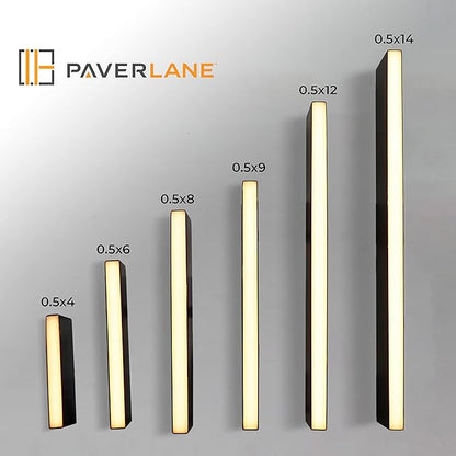 LUMENGY Paver Light Slim 0.5x6 Inch (0.55x5.9), 2700K Warm White, Glare-Free Linear Lighting for Driveways, Walkways and Paver Borders, 12V Hardwired, IP67 Waterproof, Drive-Over Rated