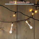80pcs Teardrop Fairy Lamp Shade - 5mm LED String Lights - Outdoor Party Hanging Water Drop Shaped Bulbs Replacement | Lumora