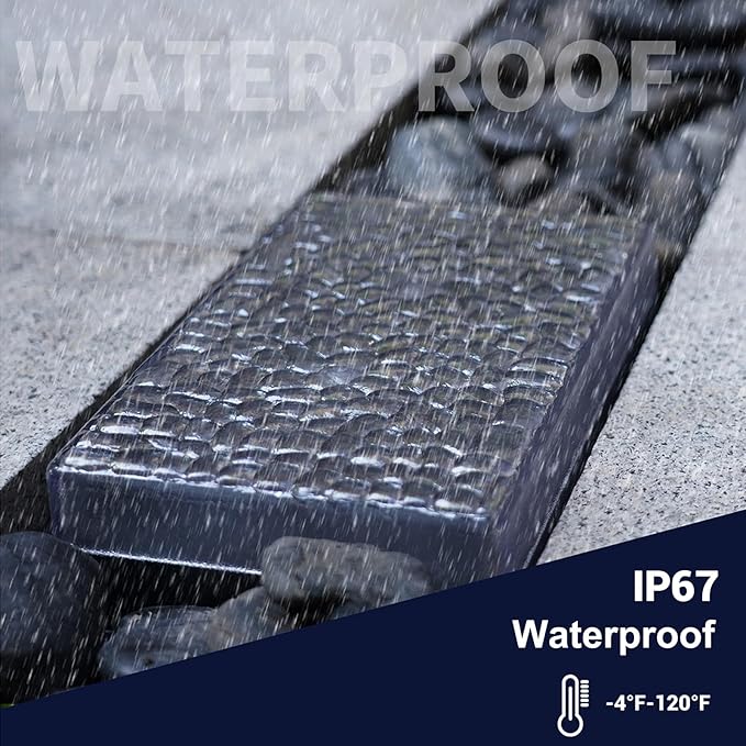 Solar Driveway Lights Color Changing, 6x9 Inch Solar Paver Light, Heavy Duty IP67 Waterproof Recessed Brick LED | Lumora