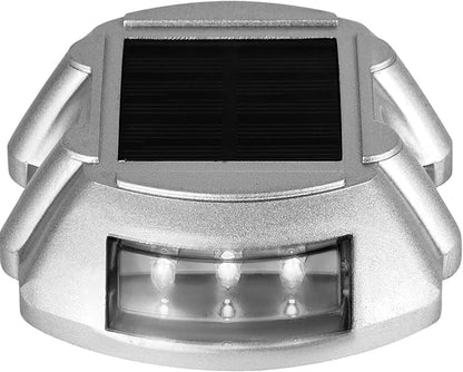 Happybuy Solar Driveway Lights 16-Pack - Bright White With Screw, Outdoor Waterproof Wireless Dock Lights, 6 LEDs for Path Warning, Garden Walkway, Sidewalk, Steps