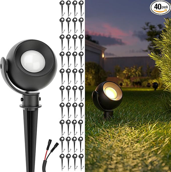 Sunco LED Low Voltage Spotlight Revolver, Sphere Shaped Garden Landscape Lights Outdoor [Luces para Jardin], 4W | Lumora